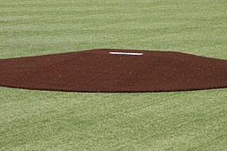 Baseball Mound with Brown Turf